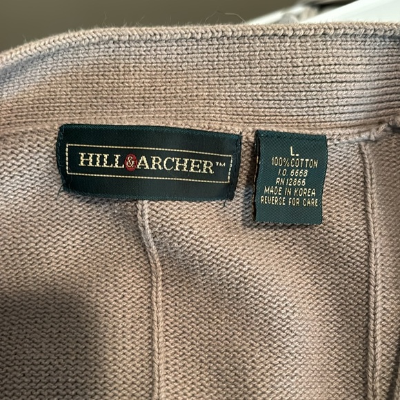 Hill & Archer tan Cardigan sweater size Large - Picture 4 of 4